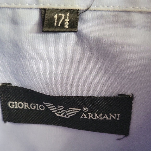 Giorgio Armani Men's Casual Light Blue Button Down Shirt - Picture 4 of 5
